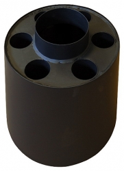 Teplovzdušný výměník - nástavec kouřový GÁJO 130 mm / 4 otvory