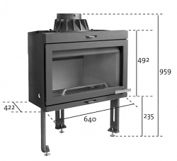 Krbová vložka JOTUL I 400 FLAT BP rovné sklo 